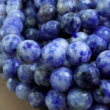 Light Sodalite (Round)(Faceted)(4mm)(6mm)(8mm)(10mm)(16"Strand)