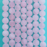 Rose Quartz (Round)(Matte)(4mm)(6mm)(8mm)(10mm)(16"Strand)