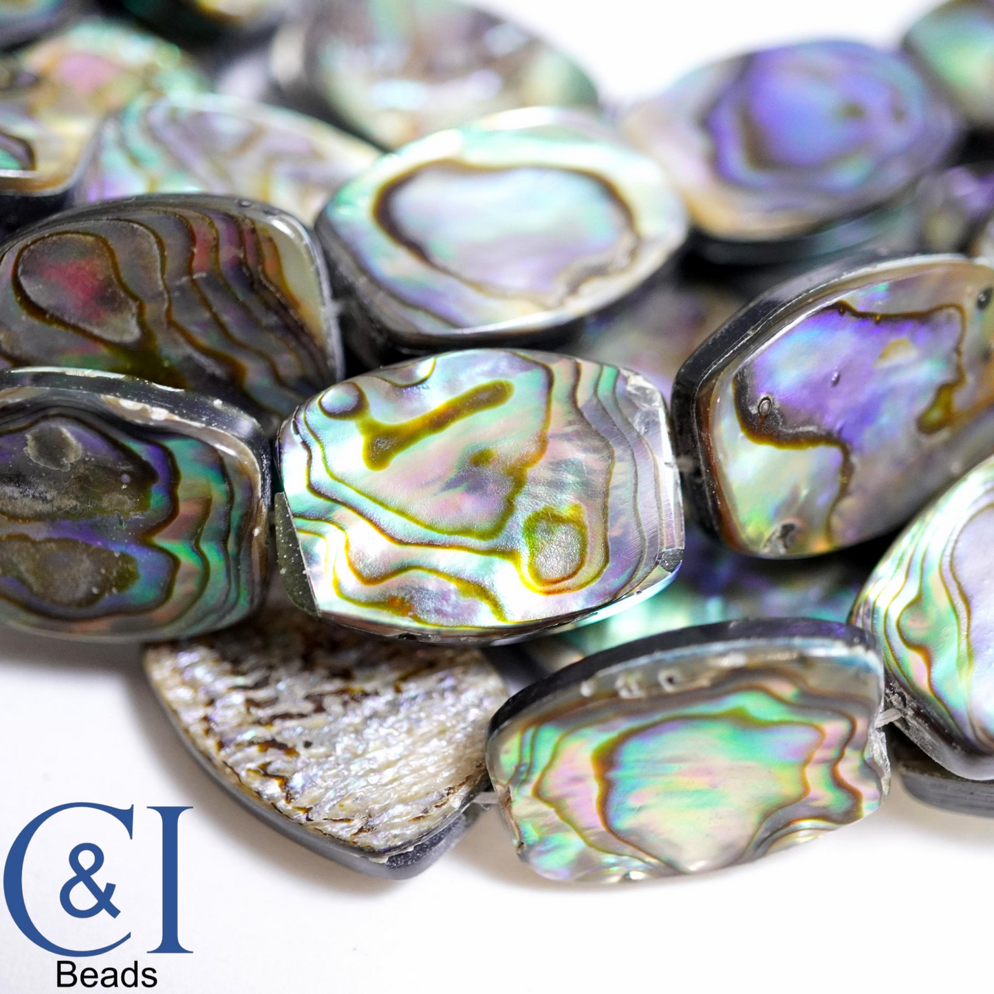 Abalone (Oval)(Flat)(12x18mm)(16"Strand)