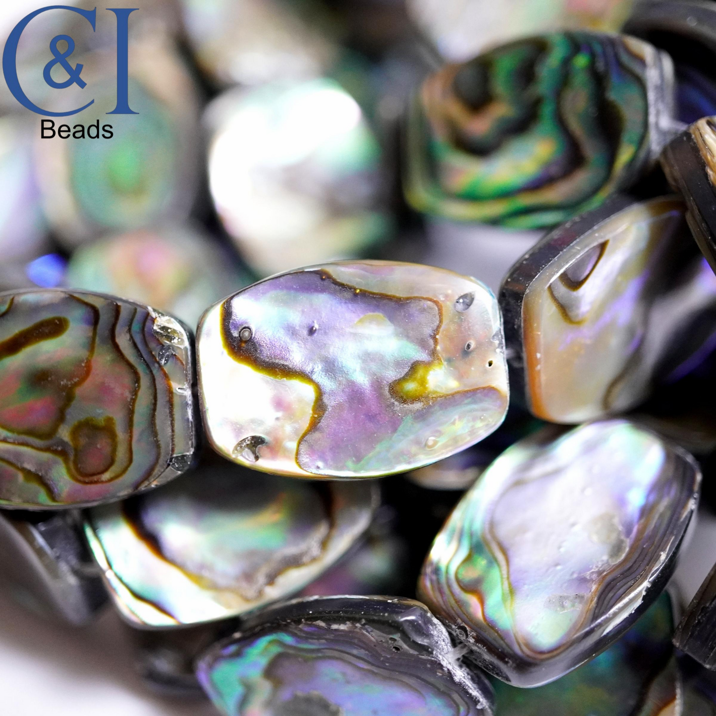 Abalone (Oval)(Flat)(12x18mm)(16"Strand)