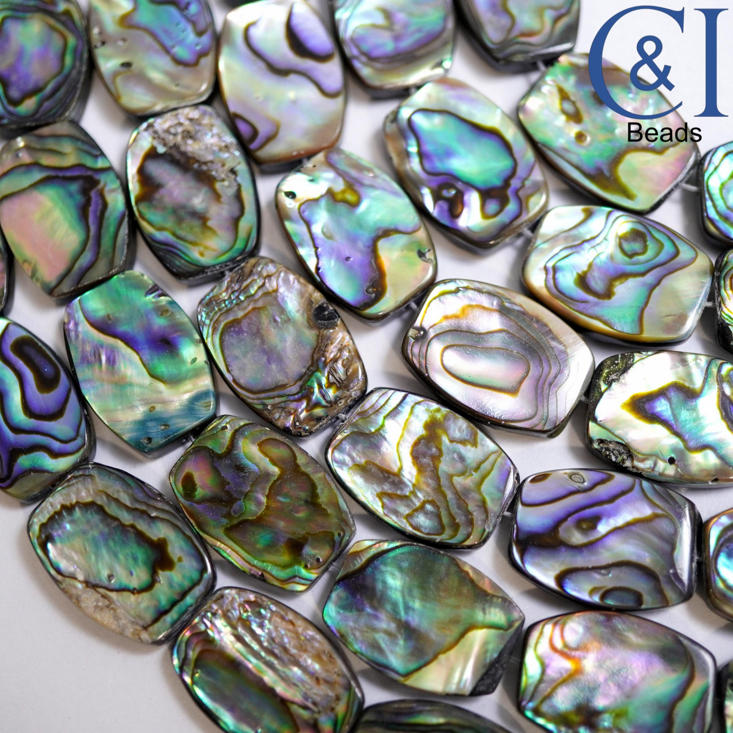 Abalone (Oval)(Flat)(12x18mm)(16"Strand)