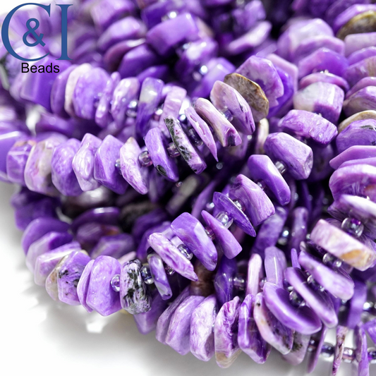 Charoite (Heishe)(Polished)(Raw)(16"Strand)(11mm)