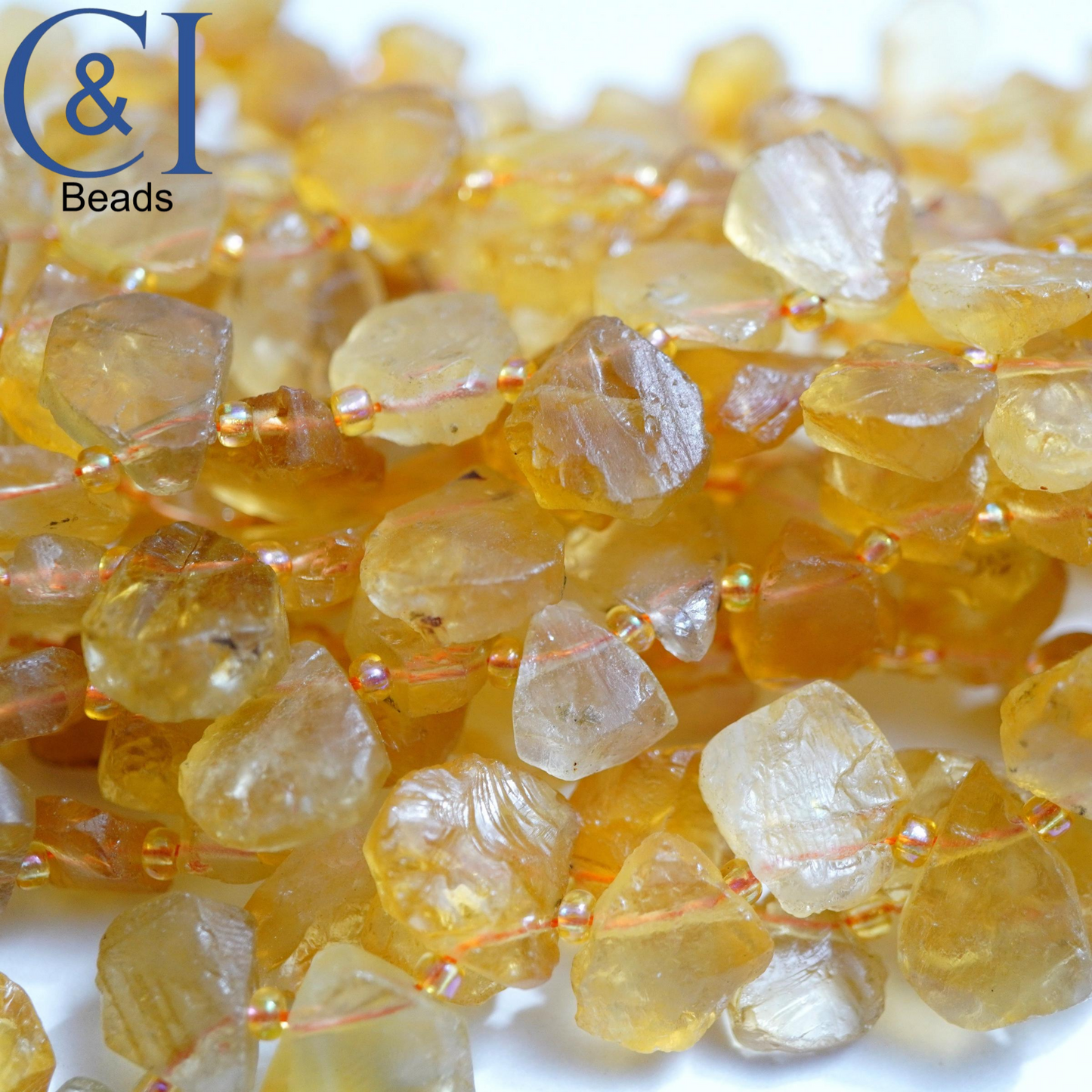 Citrine (Teardrop)(Raw)(12mm)(16mm)(16"Strand)