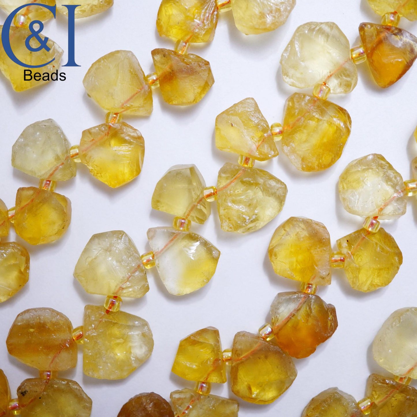 Citrine (Teardrop)(Raw)(12mm)(16mm)(16"Strand)