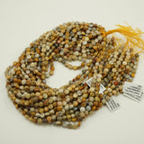 Fossil Coral (Coin)(Micro)(Faceted)(6×4mm)(15"Strand)