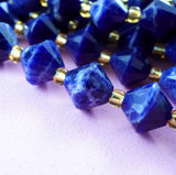 Sodalite (Bicone)(Faceted)(8mm)(16"Strand)
