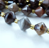Petrified Wood (Bicone)(Faceted)(8mm)(16"Strand)