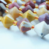 Mookaite (Bicone)(Faceted)(8mm)(16"Strand)