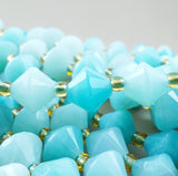 Amazonite (Bicone)(Faceted)(8mm)(16"Strand)