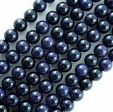 Blue Goldstone (Round)(Smooth)(4mm)(6mm)(8mm)(10mm)(16"Strand)