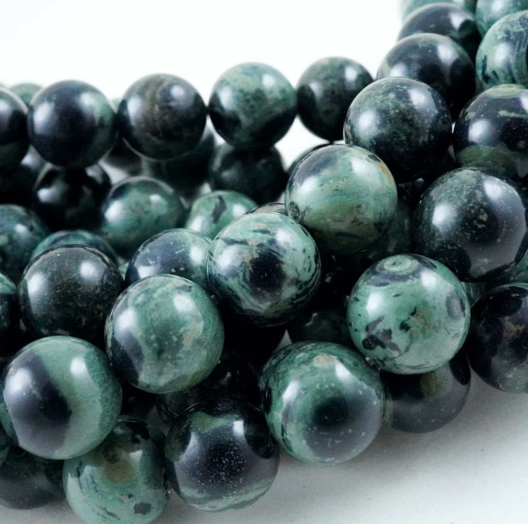 Kambaba Jasper (Round)(Smooth)(4mm)(6mm)(8mm)(10mm)(12mm)(16"Strand)