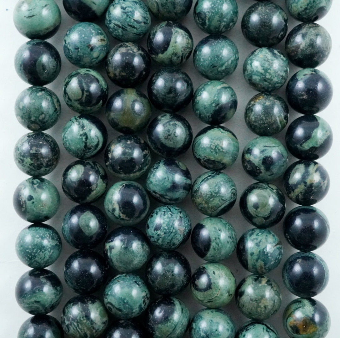 Kambaba Jasper (Round)(Smooth)(4mm)(6mm)(8mm)(10mm)(12mm)(16"Strand)