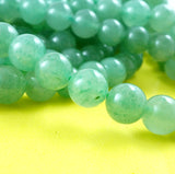Green Aventurine (Round)(Smooth)(4mm)(6mm)(8mm)(10mm)(12mm)(16"Strand)