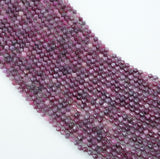 Pink Tourmaline (Bicone)(Micro)(Faceted)(4mm)(15.5"Strand)