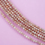 Peach Moonstone (Bicone)(Micro)(Faceted)(4mm)(15.5"Strand)
