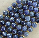 Iolite (Rondelle)(Triangle-Faceted)(10x8mm)(15.5"Strand)