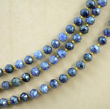 Iolite (Rondelle)(Triangle-Faceted)(10x8mm)(15.5"Strand)