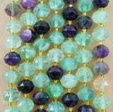 Fluorite (Rondelle)(Triangle-Faceted)(10x8mm)(15.5"Strand)