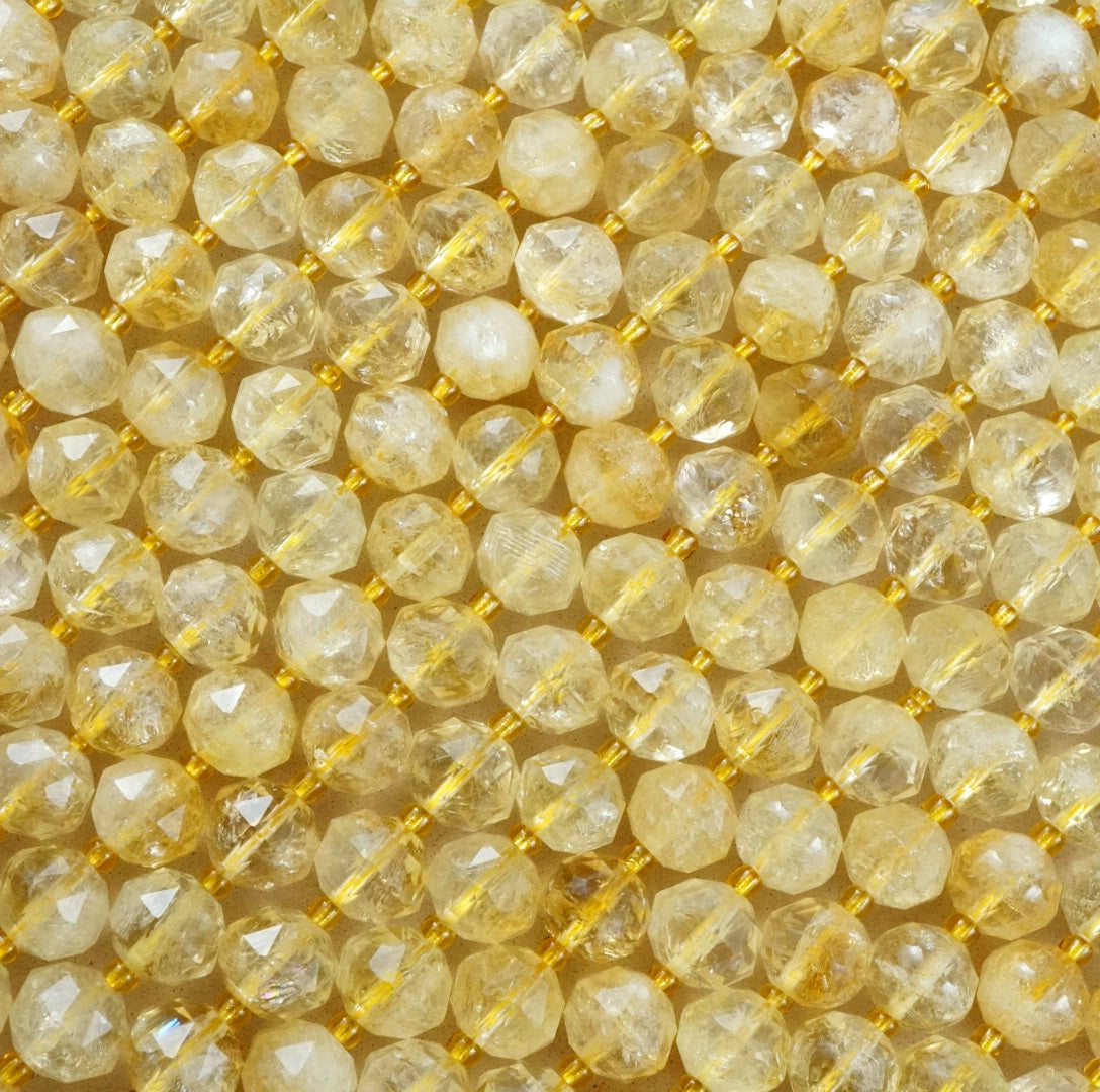 Citrine (Rondelle)(Triangle-Faceted)(10x8mm)(15.5"Strand)