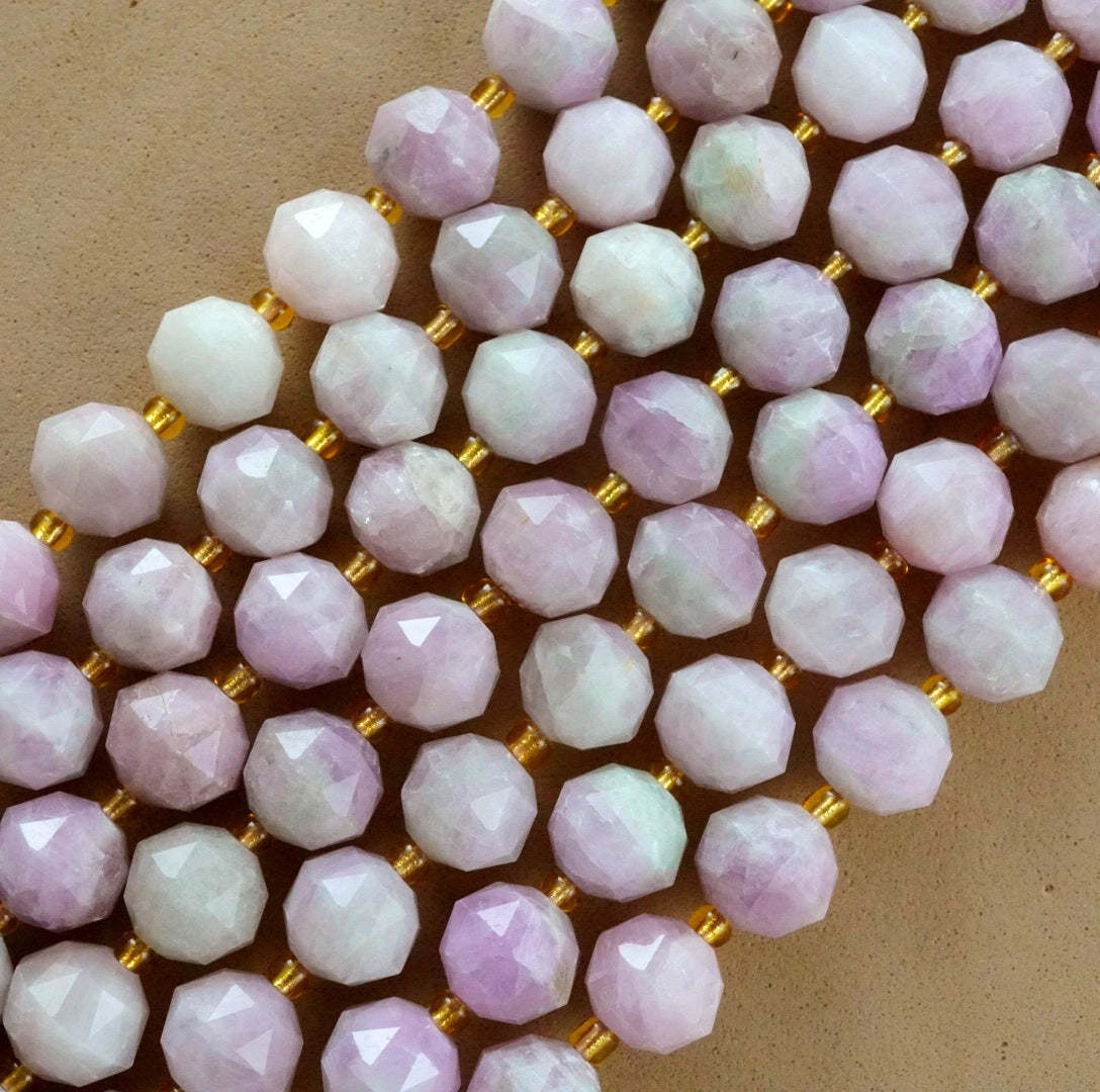 Kunzite (Rondelle)(Triangle-Faceted)(10x8mm)(15.5"Strand)