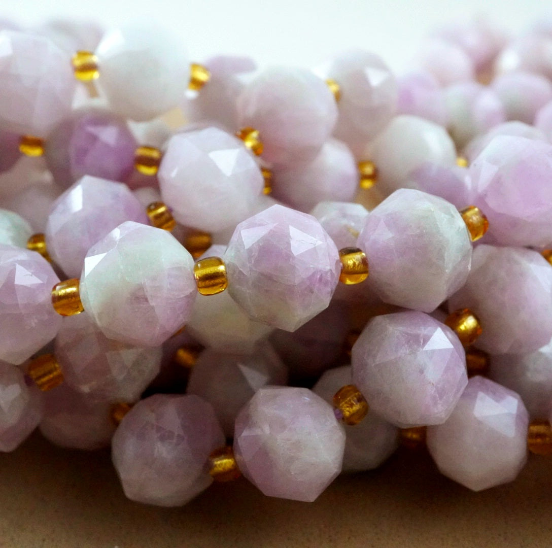 Kunzite (Rondelle)(Triangle-Faceted)(10x8mm)(15.5"Strand)