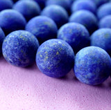 Lapis Lazuli (Round)(Matte)(4mm)(6mm)(8mm)(10mm)(16"Strand)