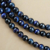 Blue Tiger Eye (Round)(Faceted)(8mm)(10mm)(16"Strand)