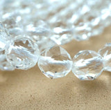 Quartz (Round)(Premium)(Faceted)(6mm)(8mm)(16"Strand)