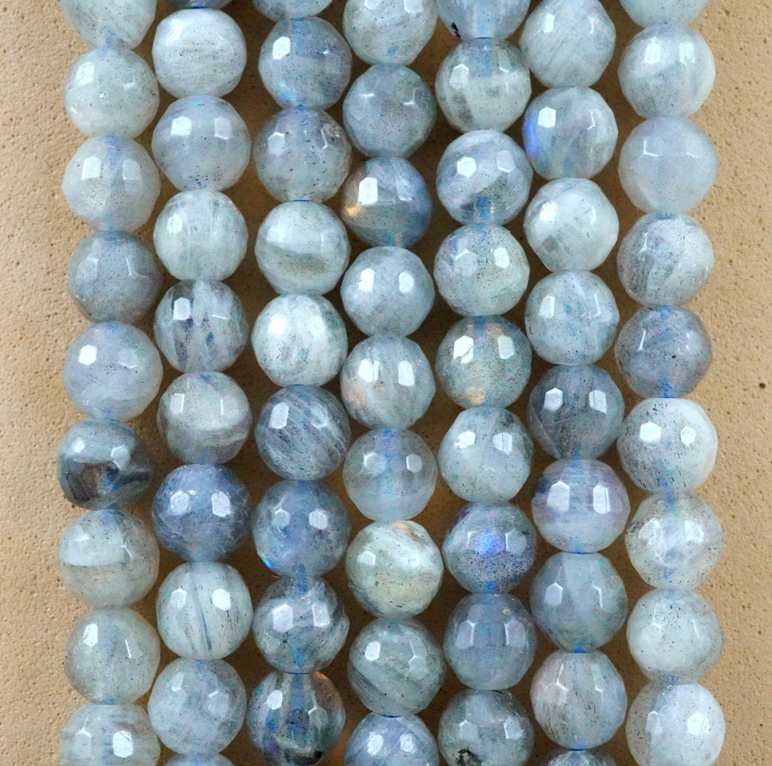 Labradorite (Round)(Faceted)(6mm)(16"Strand)