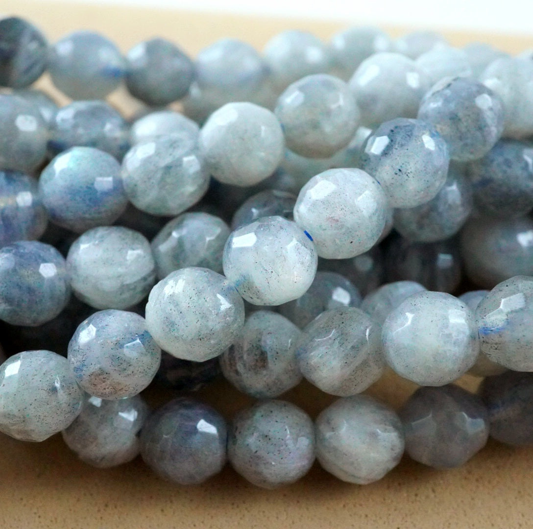 Labradorite (Round)(Faceted)(6mm)(16"Strand)