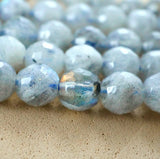 Labradorite (Round)(Faceted)(6mm)(16"Strand)