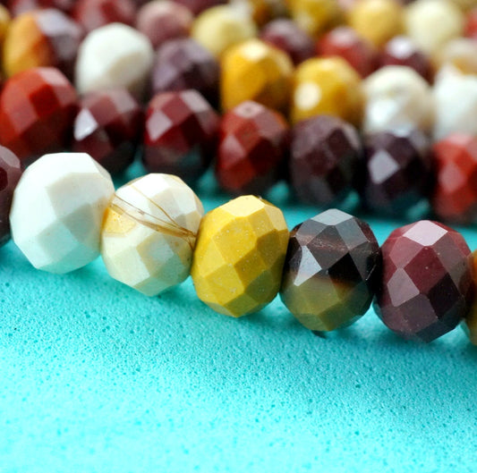 Mookaite (Rondelle)(Faceted)(6x4mm)(15.5"Strand)