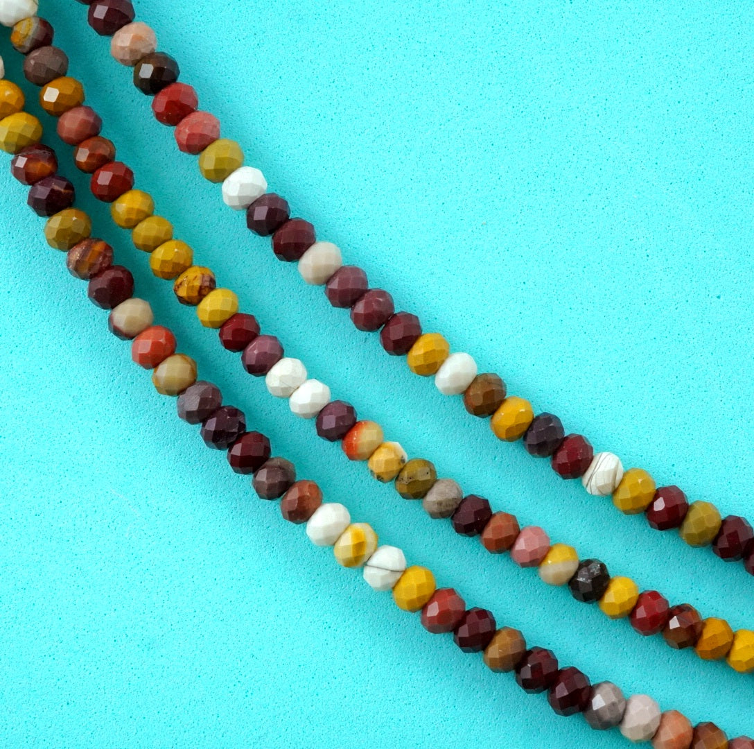 Mookaite (Rondelle)(Faceted)(6x4mm)(15.5"Strand)