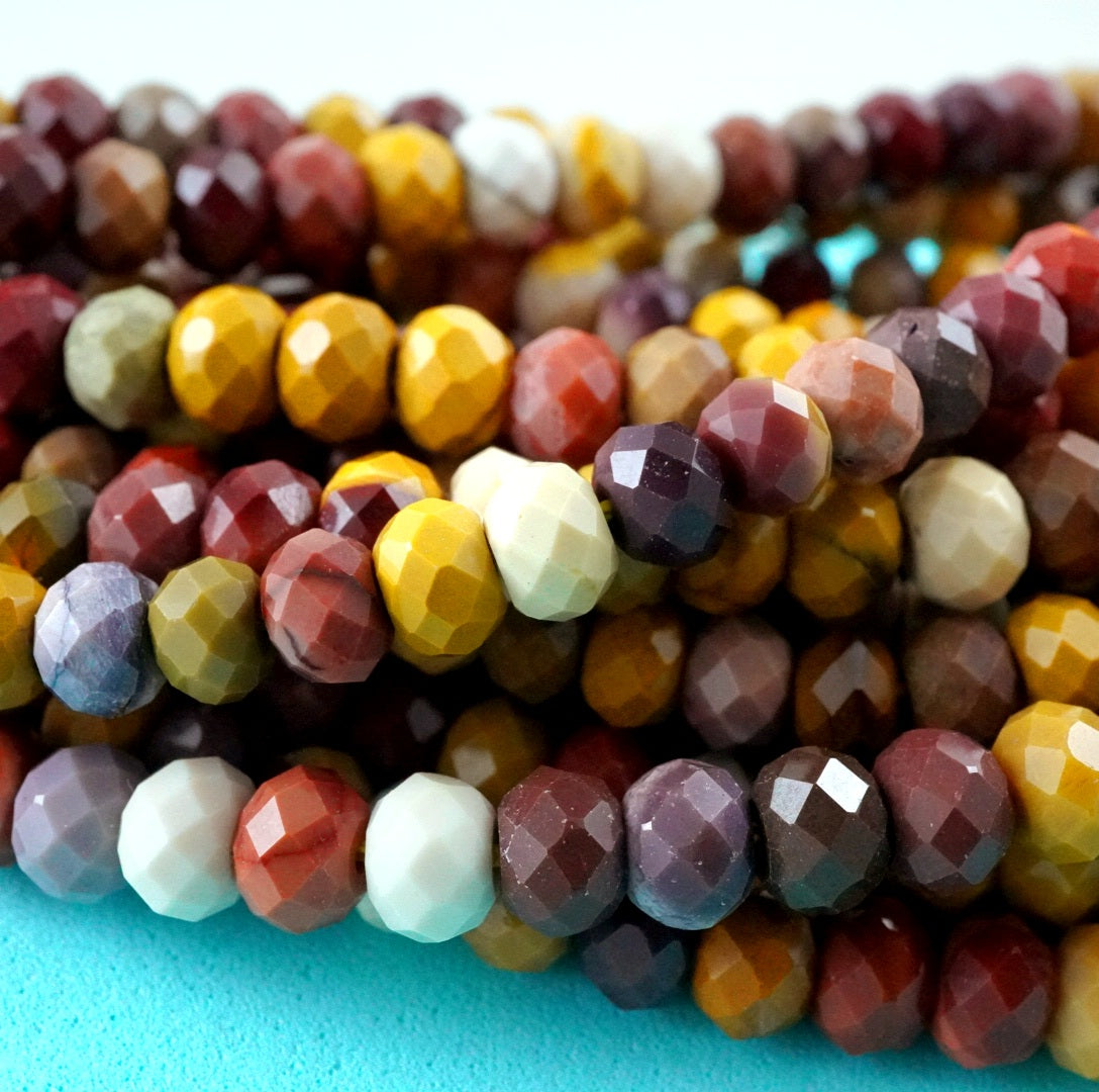 Mookaite (Rondelle)(Faceted)(6x4mm)(15.5"Strand)