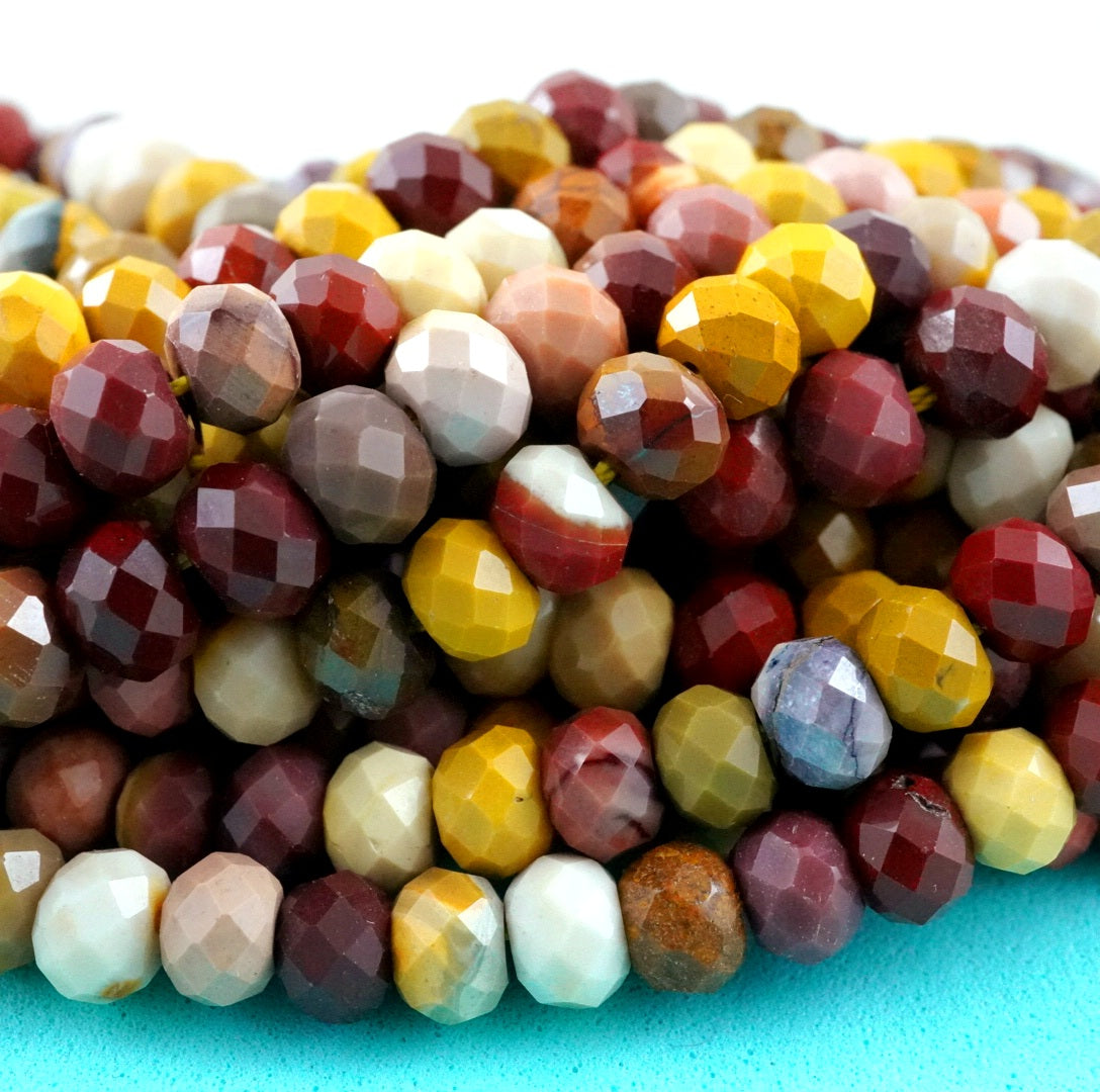 Mookaite (Rondelle)(Faceted)(6x4mm)(15.5"Strand)