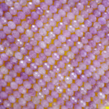 Lavender Amethyst (Rondelle)(Faceted)(6x4mm)(15.5"Strand)