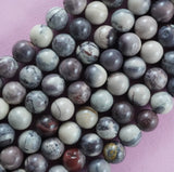 Porcelain Jasper (Round)(Smooth)(4mm)(6mm)(8mm)(16"Strand)