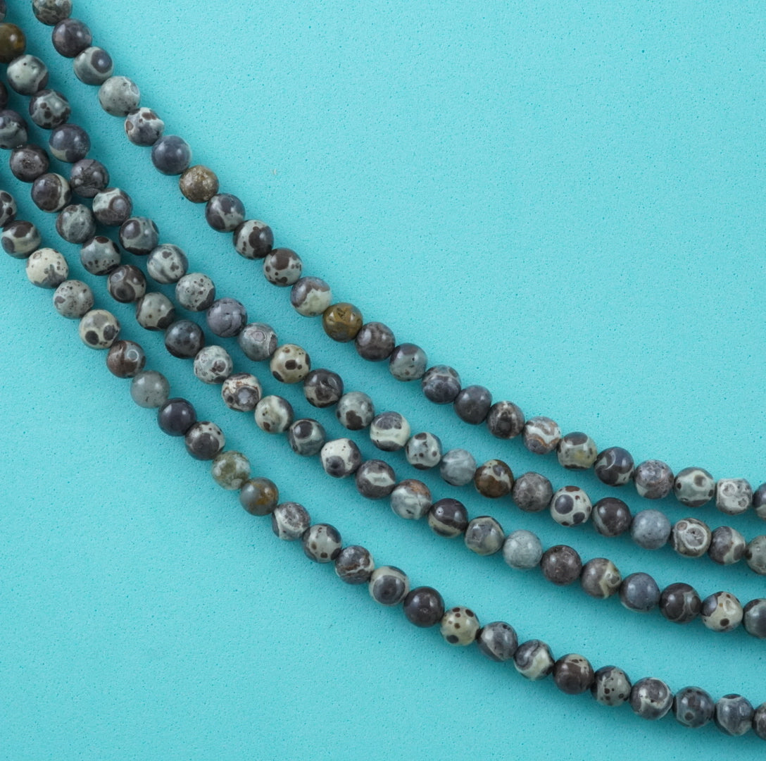 Asteroid Jasper (Round)(Smooth)(6mm)(16"Strand)