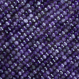 Amethyst (Rondelle)(Faceted)(6x4mm)(15.5"Strand)