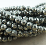 Pyrite (Rondelle)(Faceted)(6x5mm)(15.5"Strand)