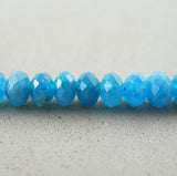Blue Apatite (Rondelle)(Faceted)(5x4mm)(15.5"Strand)