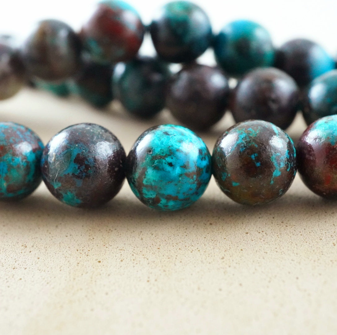 Shattuckite (Round)(Smooth)(6mm)(8mm)(16"Strand)