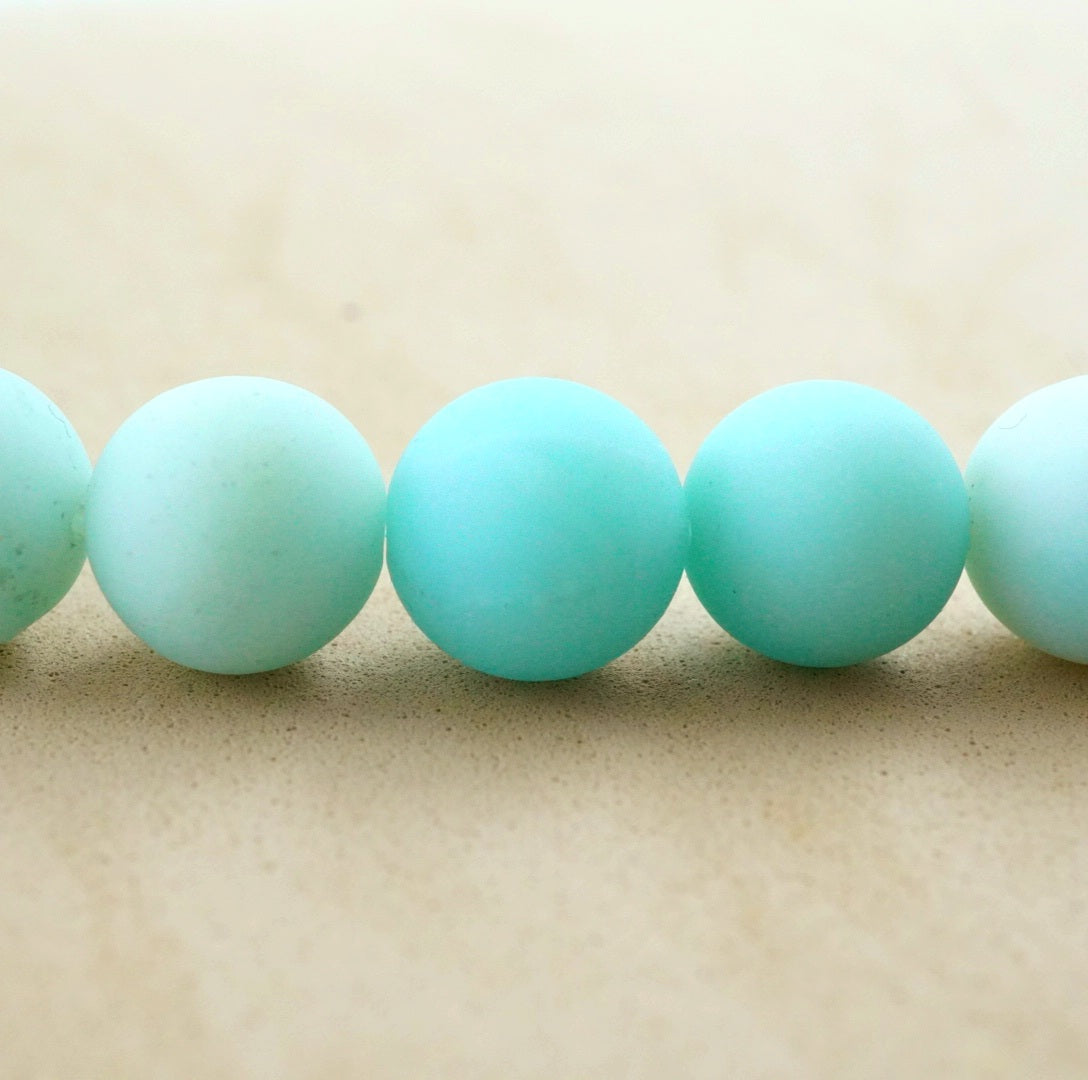 Amazonite (Round)(Matte)(4mm)(6mm)(8mm)(10mm)(16"Strand)