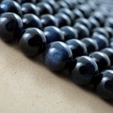 Blue Tiger Eye Beads (Round)(Smooth)(4mm)(6mm)(8mm)(10mm)(16"Strand)