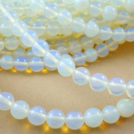 Opalite (Round)(Smooth)(4mm)(6mm)(8mm)(10mm)(12mm)(16"Strand)