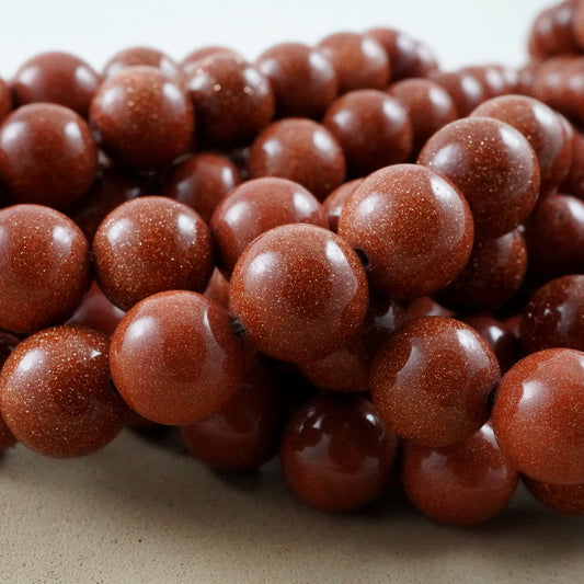 Goldstone (Round)(Smooth)(4mm)(6mm)(8mm)(10mm)(12mm)(16"Strand)