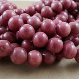 Thulite (Round)(Smooth)(4mm)(6mm)(8mm)(10mm)(12mm)(16"Strand)