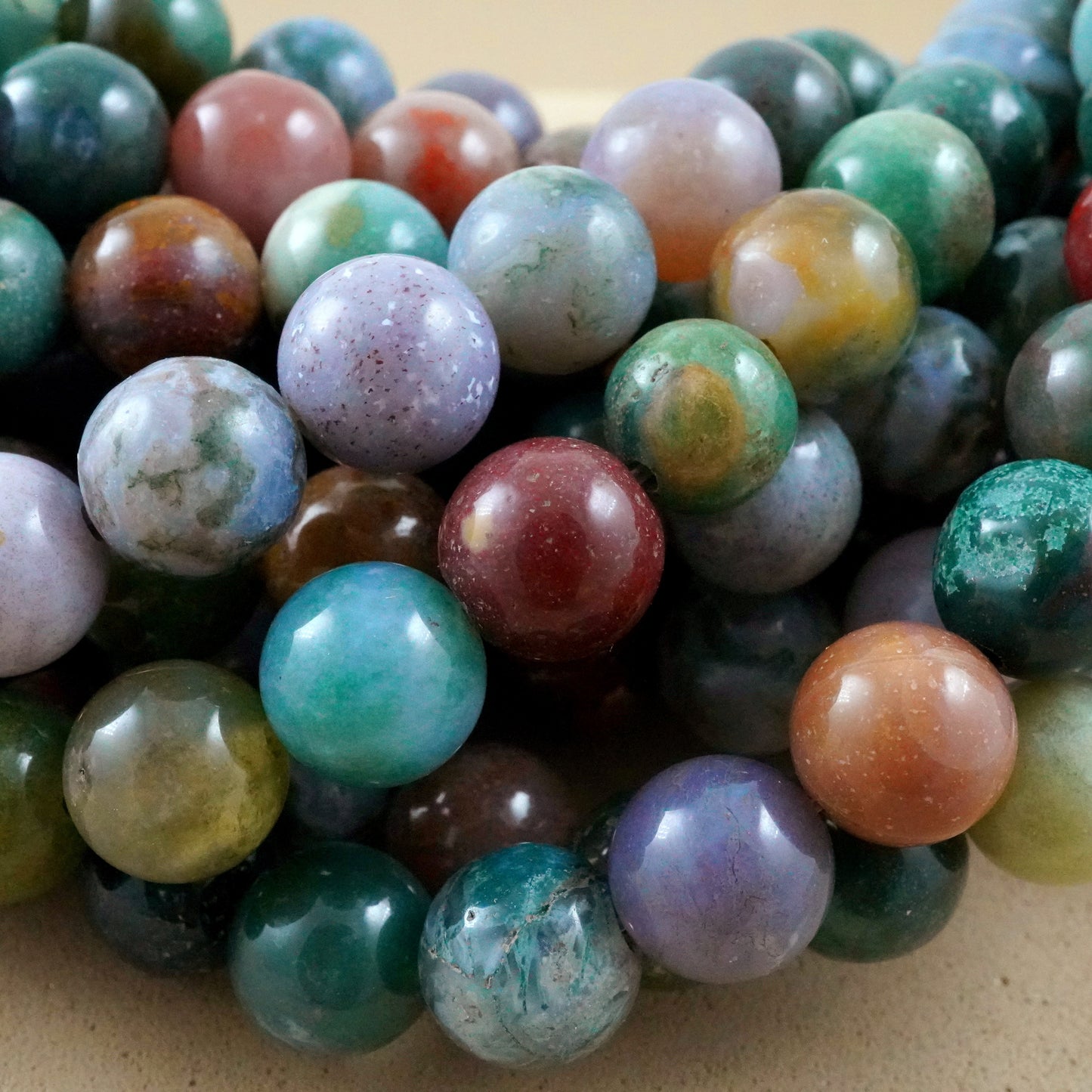 Fancy Jasper (Round)(Smooth)(4mm)(6mm)(8mm)(10mm)(12mm)(16"Strand)