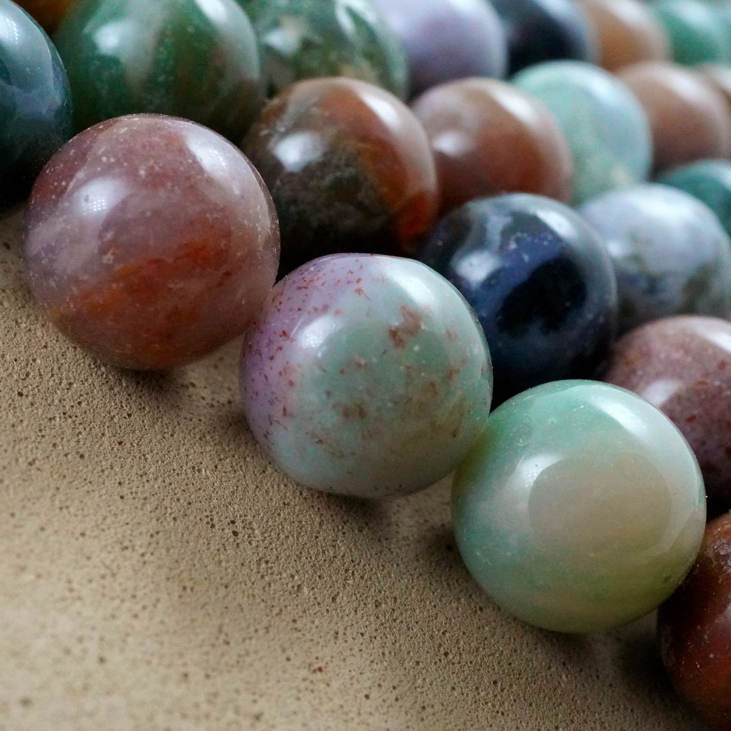 Fancy Jasper (Round)(Smooth)(4mm)(6mm)(8mm)(10mm)(12mm)(16"Strand)