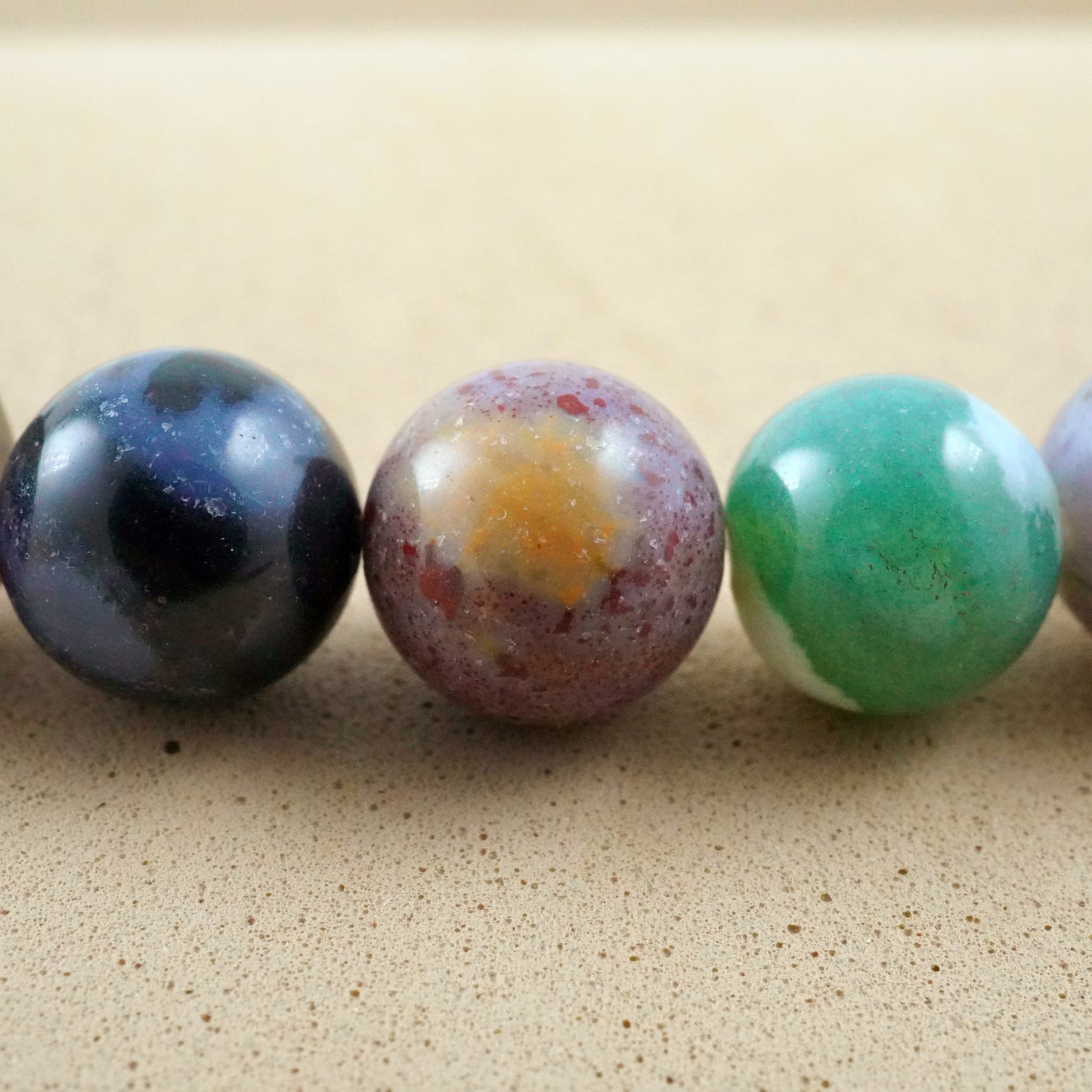 Fancy Jasper (Round)(Smooth)(4mm)(6mm)(8mm)(10mm)(12mm)(16"Strand)